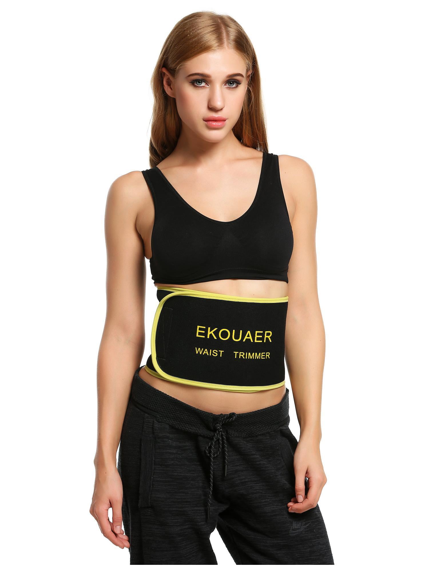 Ekouaer Women Waist Trimmer Trainer Belt Slim Sweat Waist Cincher