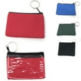 thumbnail image 3 of Coin Pouch Wallet Change Holder Purse With Key Chains 4 Colors Id Holder Cards, 3 of 9