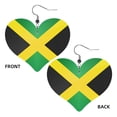 thumbnail image 2 of Jamaica Flag Leather Heart Earrings Dangle For Women Love Earrings Lightweight, 2 of 6