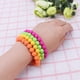 thumbnail image 3 of KAKOWELY Pulsera de cuentas de neón de 4 piezas con cadena de bolas de plástico y cuentas para fiestas, accesorios de disfraz., 3 of 5