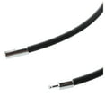 thumbnail image 4 of 3mm Black Rubber Cord Necklace with Stainless Steel Closure - 24 Inch, 4 of 4
