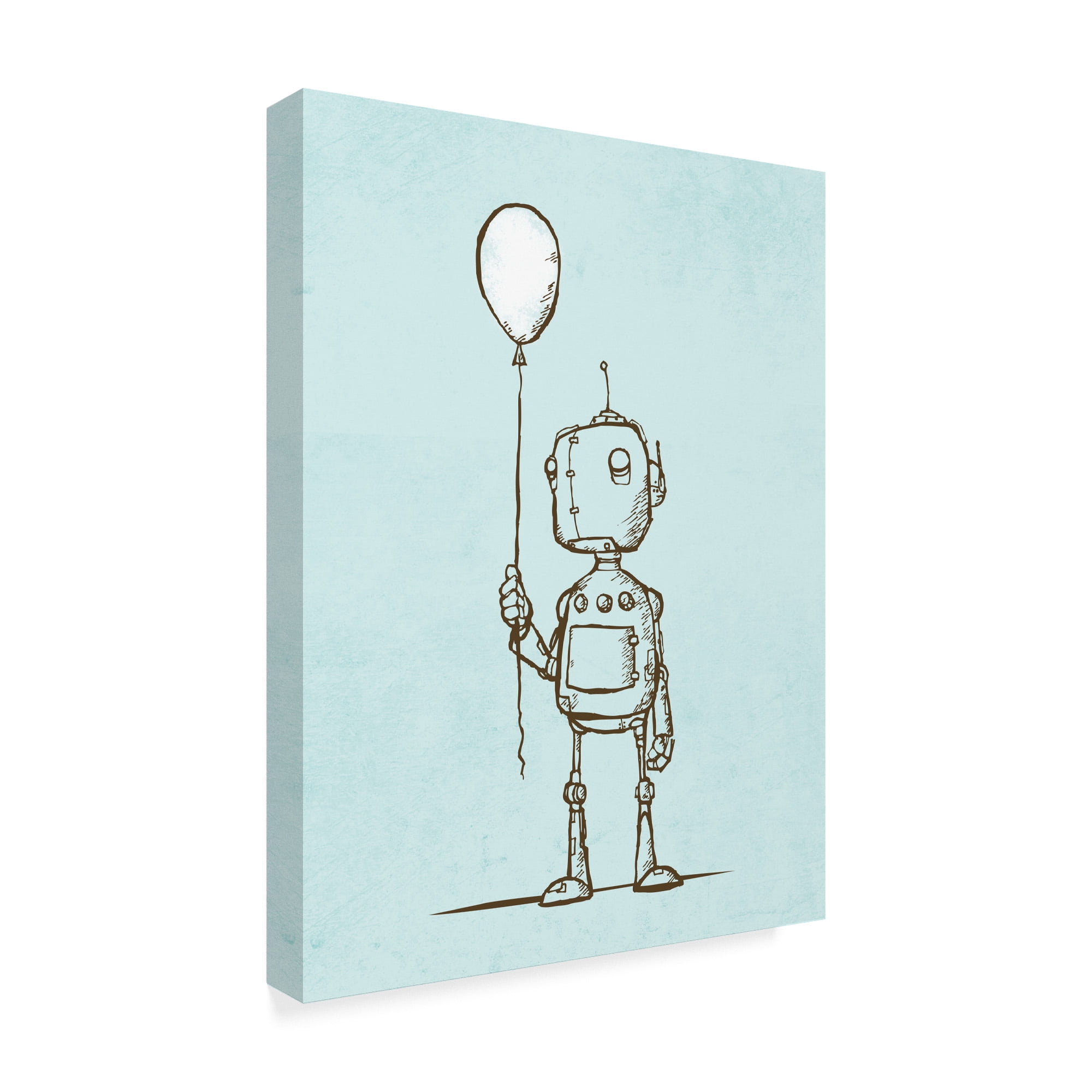 Trademark Fine Art 'Robot Balloon' Canvas Art by Michael Murdock