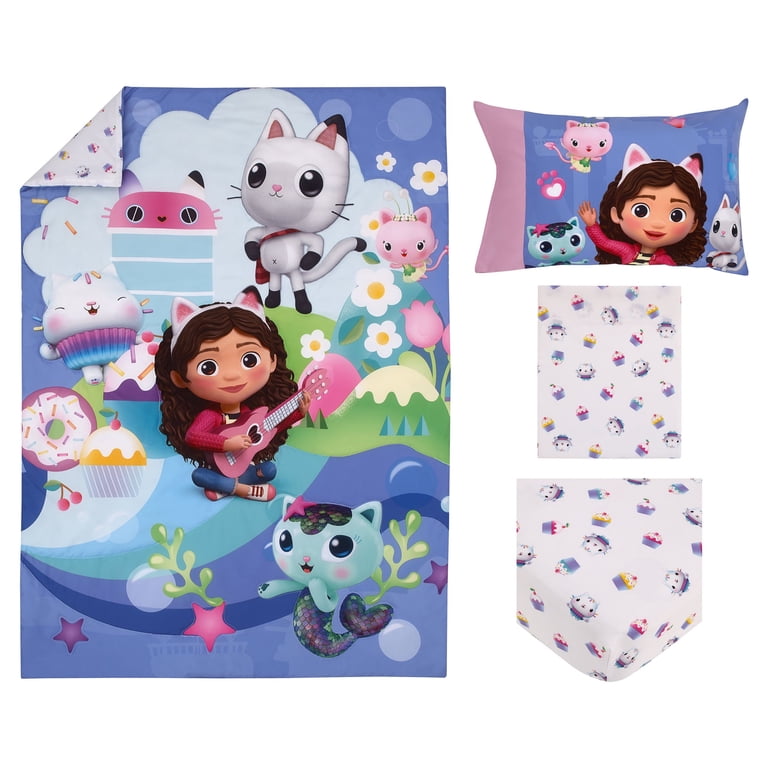 Gabby's Dollhouse 4-Piece Toddler Bedding Set, Purple photo 2