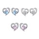 thumbnail image 4 of Guardurnaity 1 par de pendientes de diamantes de imitación para mujer, fiesta, banquete, niñas, diseño Simple, adorable pendiente de tuerca Ropa, zapatos y accesorios Miscelánea Blanco, 4 of 6