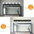 thumbnail image 4 of Melucee 6-Light Black Bathroom Vanity Light, Modern Vanity Lighting Fixture for Bathroom Bedroom Wall Sconces with Clear Glass Shade, 4 of 6