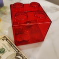 thumbnail image 5 of Visland Coin Bank Transparent Visible Easy to Use Kids Building Block Design Money Saving Box for Gifts, 5 of 7