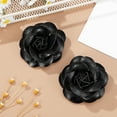 thumbnail image 4 of Tineasur Elegant Black Satin Flower Clips for Sandals and Bridal Decor, 4 of 7