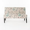thumbnail image 2 of GDFStudio Christopher Knight Home Dejon Fabric Love Seat, White And Blue Floral, 2 of 10