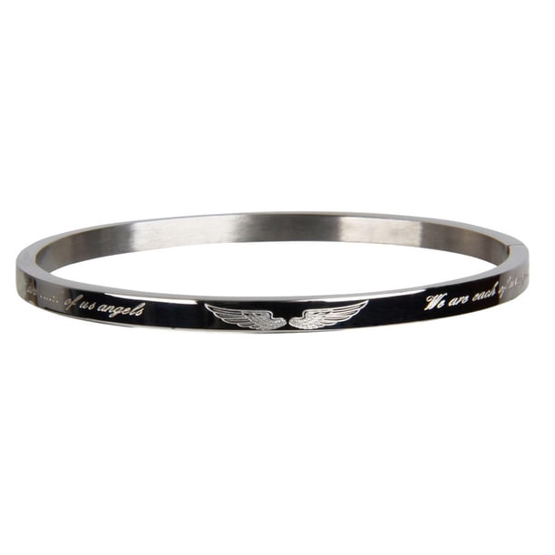 Brazalete de acero inoxidable Sunnimix Pulsera de acero titanium para mujeres