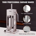 thumbnail image 3 of VEVOR Sausage Stuffer 7LBS/3L Capacity Homemade Sausage Maker Stainless Steel, 3 of 11