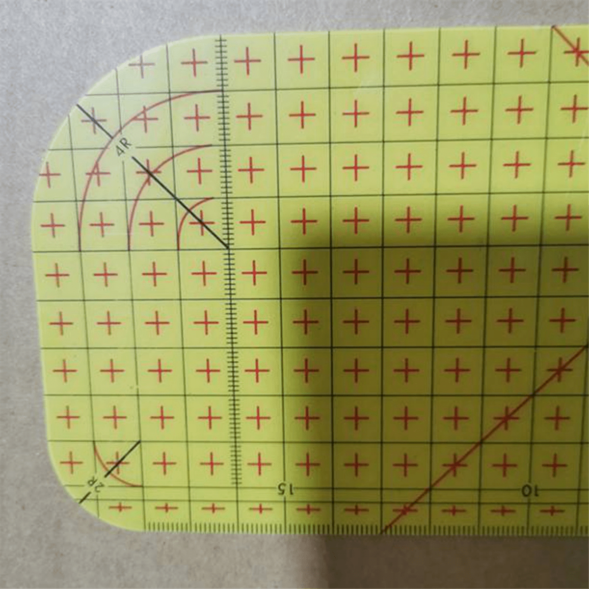 6 Pieces Acrylic Quilting Rulers Square Fabric Cutting Ruler with Clear Mark Ironing for Craft