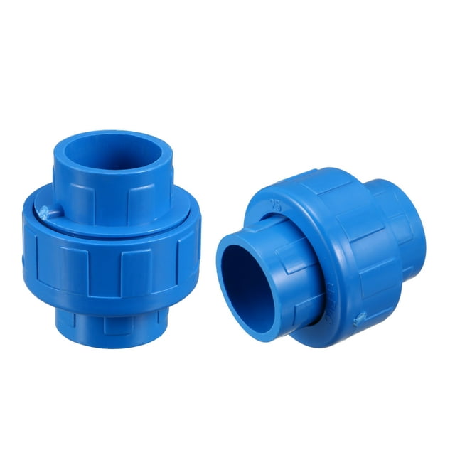 Conector rápido de unión de tubo de 25 mm x 25 mm, 5 piezas, socket de solvente azul