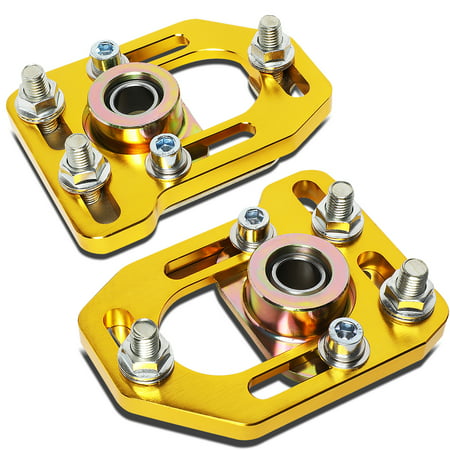 For 1979 to 1989 Ford Mustang 2Pcs Gold Front Adjustable + / -3.0 Camber + / -2.0 Caster Plates Alignment