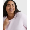 thumbnail image 6 of Hanes Just My Size EcoSmart Women's Fleece Sweatshirt, V-Notch (Plus ) Pale Pink 1X, 6 of 10