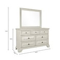 thumbnail image 2 of Renova Distressed Parchment Wood Bedroom Set, King Panel Bed, Dresser, Mirror, Nightstand, 2 of 13