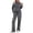 Dark Gray, variant on Womens Two Piece Outfit Set Summer Casual Solid Color Long Sleeve Sweatshirt and Soft Polyester Comfortable Sleepwear Relaxing Home Wear