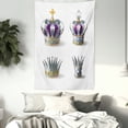 thumbnail image 3 of Crown Tapestry, Digitally Generated Image of Detailed Head Ornaments Along Gems Pearls, Wall Hanging for Bedroom Living Room Dorm Decor, 40W X 60L Inches, Pale Slate Blue Purple, by Ambesonne, 3 of 5