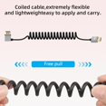 thumbnail image 3 of WWS-90 Degree 4K Short HDMI to HDMI Coiled Cable,Left Angle HDMI Male to HDMI Male Cable,18Gbps High Speed HDMI 2.0 Support 4K@60Hz,Compatible with Cameras,Camcorders,Monitors (3FT/0.9M), 3 of 4