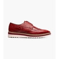 thumbnail image 2 of Stacy Adams Alario Wingtip Oxford Croco Leather Shoes Red 25725-600, 2 of 7