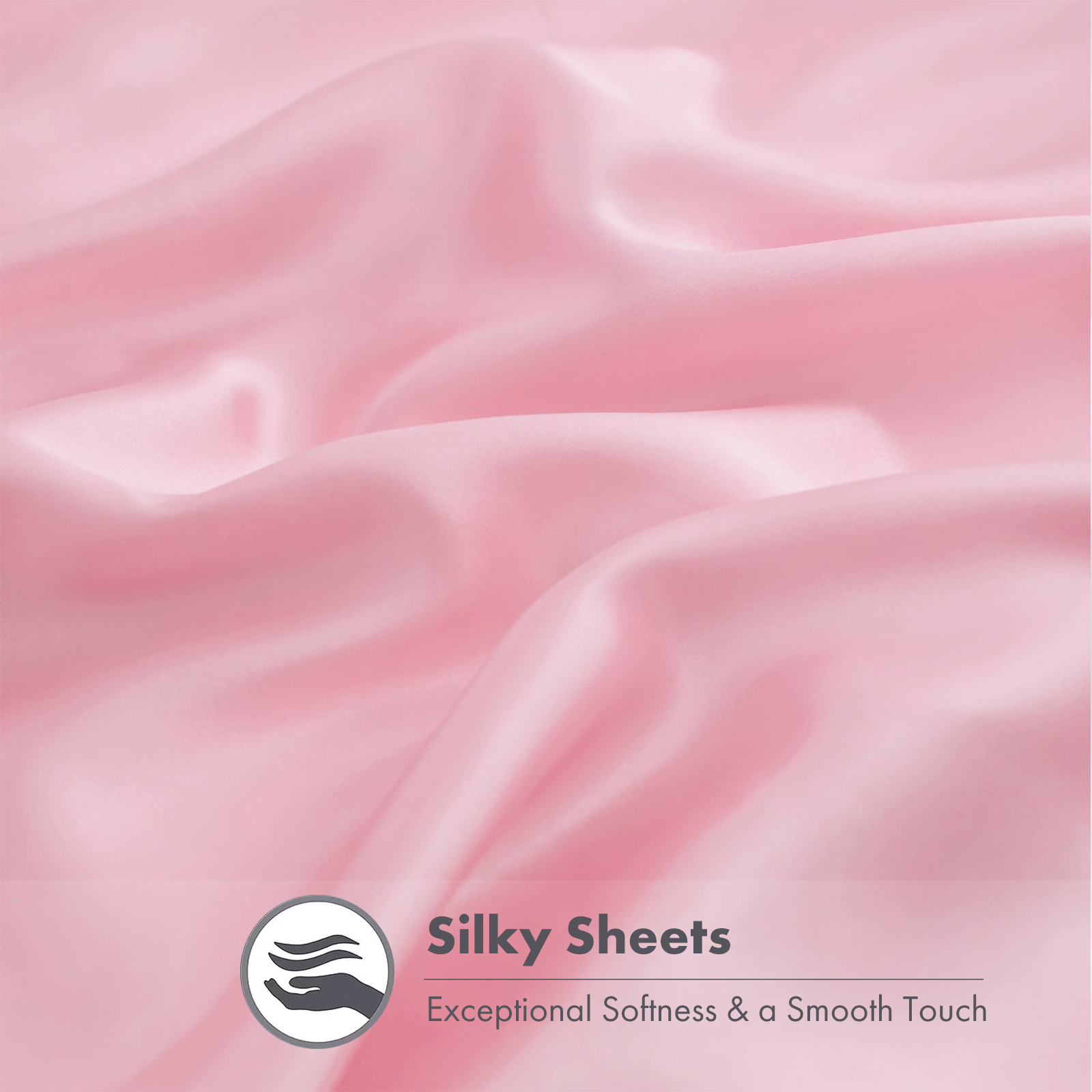 TURKIO Satin Sheets Queen Silk Sheets Pink Bed Sheet Set,4 Pieces 1800 Microfiber 2 Pillowcase 20"x30"