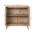 thumbnail image 7 of Homy Casa Entryway Storage Cabinet with 2 Shelves, Accent Organizer for Hallway & Foyer, Natural, 7 of 7