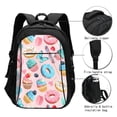 thumbnail image 3 of Balery Cupcakes and Donuts Print USB Charging Backpack for Men and Women - Water-Resistant, Anti-Theft Laptop Backpack with USB Port for Travel, Work, School, and College, 3 of 7