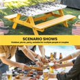 thumbnail image 6 of Black Gradient Table Cloths for 5 Foot Rectangle Tables, Abstract Polka Dots Vintage Modern Art Patio Waterproof Elastic Fitted Tablecloths, Washable Rectangular Table Cover for Camping, 6 of 8