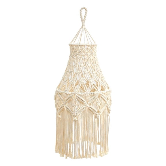 Cateissary Macrame Woven Light Shade Chandeliers Hanging Lamp Cover Home Boho Decor Type2 NO2