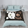 thumbnail image 3 of Leopard Hello Kitty Blankets,Flannel Blanket Throw for Kids,Soft Warm Cozy Plush Blanket for Couch Bed Sofa,60"x50", 3 of 4