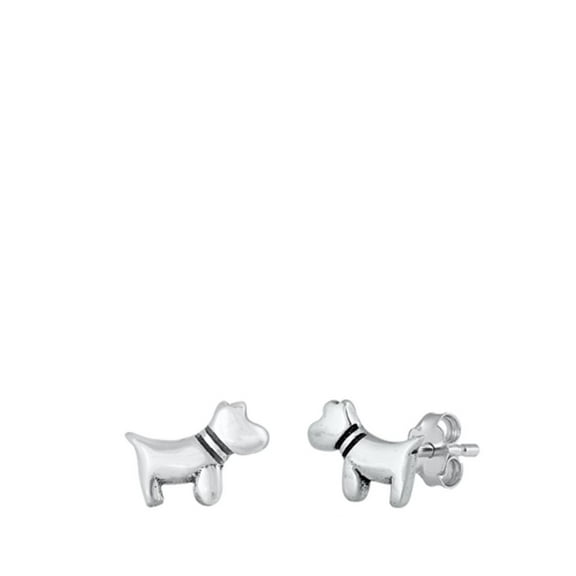 Sterling Silver Dog Animal Stud Earrings 925 New Jewelry Female Unisex