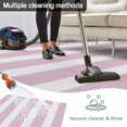 thumbnail image 5 of Pink Stripe Outdoor Rug 3x5 Ft - Reversible Patio Rug Outdoor Camping Rugs, Modern Simple Geometric White Striped Washable Indoor Outdoor Area Rugs, Non-Slip Outdoor Carpet Runner for Deck/Porch, 5 of 8