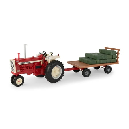 Big Farm 1:16 IH 1206 Narrow Front Tractor with Hay Wagon and