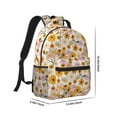 thumbnail image 2 of Uemuo Boho Flowers Printed Student Durable Water-resistant Backpack,Travel Backpack,Outdoor Activities Backpack, Laptop Backpack, Multi-compartment Backpack, 2 of 5