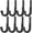 8Pack Black, variant on 4-Pack Heavy Duty Carbon Steel J-Hooks, Garage Wall Mount Storage Organizer for Tools and Ladders, Utility Garden Hook with Screws, 3.9 inch