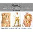 thumbnail image 6 of FabricLA Metallic Foil Lame Spandex - 4-Way Stretch Knit Fabric, 60" Inch Wide by The Yard - Dancewear, Costumes & Decoration - Gold, 4 Continuous Yards, 6 of 7
