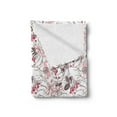 thumbnail image 2 of Vintage Soft Flannel Fleece Throw Blanket, Pastel Floral Blossom Petals Romantic Flourishing, Cozy Plush for Indoor and Outdoor Use, 60" x 80", Pale Pink Warm Taupe, by Ambesonne, 2 of 5