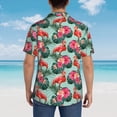 thumbnail image 4 of Susaid Palm Leaves Flamingo Print Short Sleeve Shirts Button Down Casual Shirts Summer Beach Aloha Button Down Short Sleeve for Men ,Small, 4 of 7