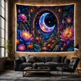 thumbnail image 6 of Crescent Moon in Stone Archway Against Starry Sky Dreamy Fantasy for Celestial Decor Enthusiasts Ethereal Wall Art Decor Holiday Gift Tapestry Wall Hanging for Bedroom and Living Room, 6 of 7
