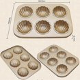 thumbnail image 3 of KAIYANG Olla antiadherente, bandeja para hornear pasteles con 6 cavidades, bandeja para hornear antiadherente para chocolate, para hornear herramientas para hornear, 3 of 5