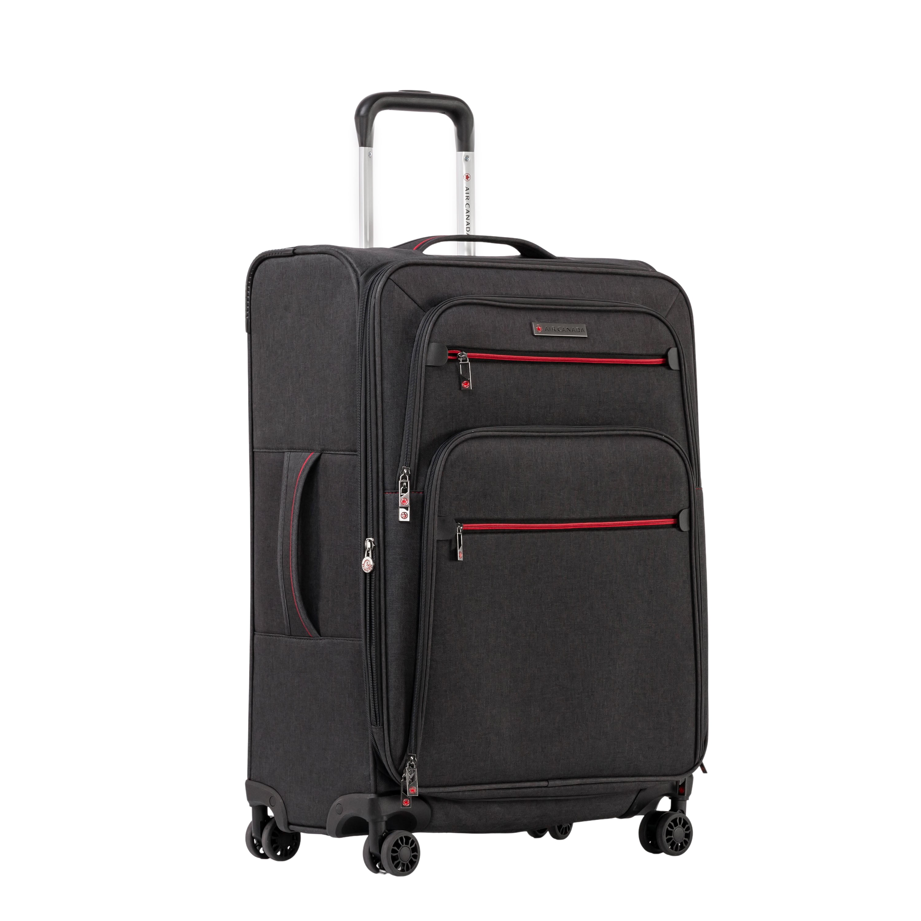 Air Canada Indigo Lite Collection Softside 25-Inch Checked Luggage, Expandable Medium Spinner Suitcase with Rolling Wheels for Travel