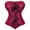 Winered, variant on Wedding Corset Satin Retro Floral Bustier Top Winered 7XL