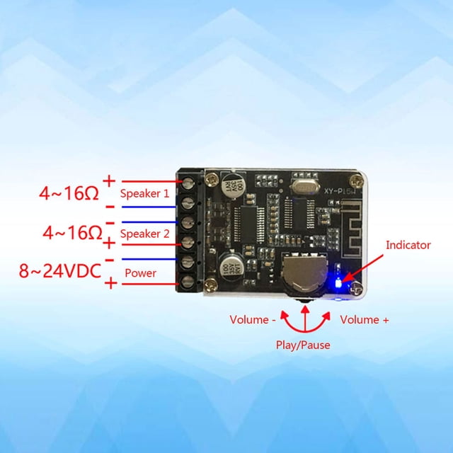 Board 2 Channel High Power Digital Audio Module XY-P15W DIY Stereo Power Board