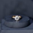 thumbnail image 6 of Rosec Jewels Lab Diamond Solitaire Engagement Ring 3 Carat - Round Cut - EF-VS Quality Certified Diamond Ring for Women, 10K Yellow Gold, US 3.00, 6 of 7