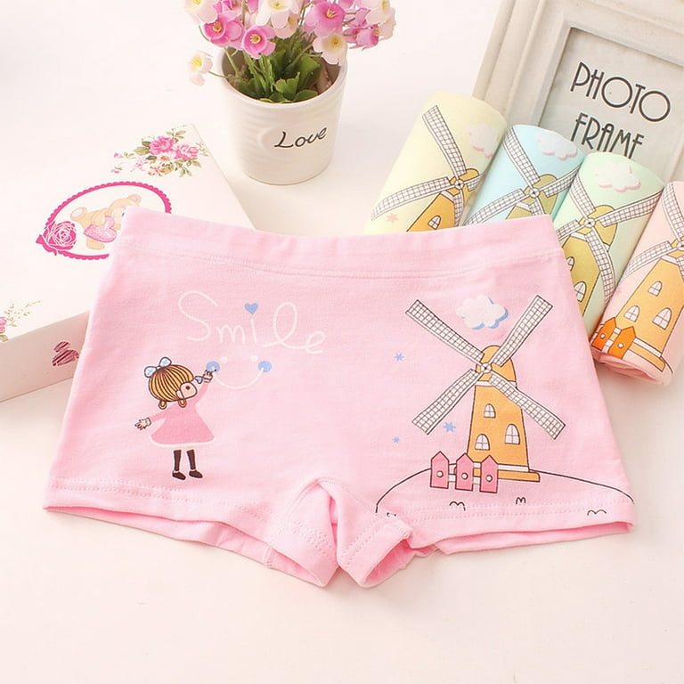 KYAIGUO Toddler Girl Boxers Soft Cotton Shorts Kids Boxer Briefs Panties  Pretty Girls Underwear for Baby Girls(Pack of 5)