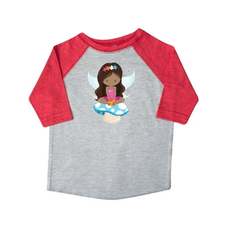 

Inktastic African American Fairy Fairy Sitting On Mushroom Gift Toddler Toddler Girl T-Shirt