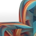 thumbnail image 4 of Designart "Fractal Waters in Orange and Blue II" Orange Fractals Upholstered Accent Chair - Modern Arm Chair For Living Room, 4 of 5