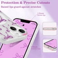 thumbnail image 3 of WWS-Magnetic for iPhone 13/14 Case, Bow Case Compatible with MagSafe, Wireless Slim Clear Ribbon Aesthetic Phone Cover Anti-Yellowing Shockproof Protective Cover for Women Girl - Purple, 3 of 4