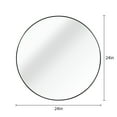 thumbnail image 5 of Dtwnek 24 Inch Black Metal Frame Round Wall Mirror for Bathroom, Living Room, 5 of 9