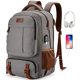 thumbnail image 1 of Mochila Tzowla Canvas para portátil de 17,3 pulgadas con puerto de carga USB, 1 of 6