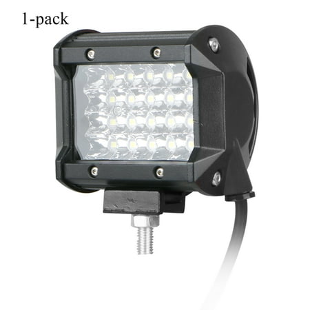 1-Pack 120W Quad Row Spotlight Offroad LED Work Light Driving Fog Lamp Truck 4WD Boat Superior lighting 14,400 Lumens 6000K ≥70 CRI 3.7x3.15x2.56 in Osram